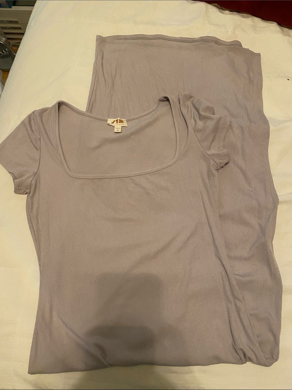 Long gray fitted dress NWOT